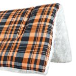 Manta Quarto De Milha Xadrez Laranja Preto e Branco