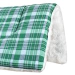 Manta Quarto De Milha Xadrez Verde Claro e Branco