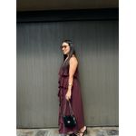 Bata Borro Chic Dalila Marrom Escuro