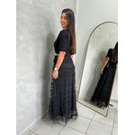 Saia De Tule Preta