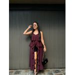 Bata Borro Chic Dalila Marrom Escuro