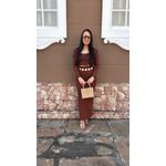 Conjunto Saia Midi e Cropped Bianca