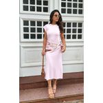 Vestido Midi Rosa Bebe Alessandra