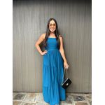 Vestido Luiza Azul Petróleo