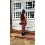 Vestido Midi Lorena Marrom
