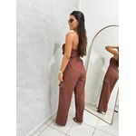 Macacão Marrom Laura Tomara que Caia