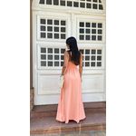 Vestido Verona longo Salmão