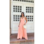 Vestido Verona longo Salmão