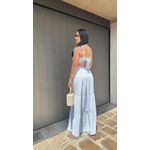 Vestido Grécia Listrado Azul