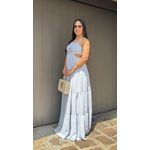 Vestido Grécia Listrado Azul