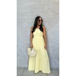 vestido luiza amarelo mantega