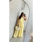 vestido luiza amarelo mantega