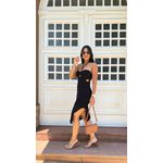 Vestido Raissa de Trico Preto 