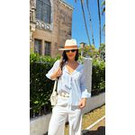 Camisa Listrada Azul Bebê