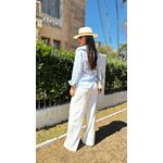 Camisa Listrada Azul Bebê