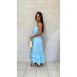 Vestido Lavinia Azul Cêu