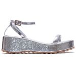 Sandália Flatform Sophia Prata