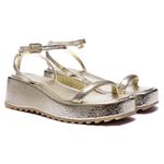 Sandália Flatform Sophia Dourada