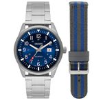 Relógio Orient Solar Tech Mostrador Azul Troca Pulseira Mbss1452