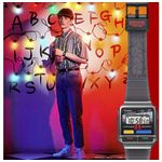 Relógio Casio Preto Mostrador Prata Collab Stranger Things