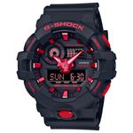 Relógio G-Shock Digital Preto e Vermelho Pulseira de Resina 