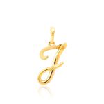 Pingente de Letra J de Ouro 18K Feminino