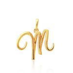 Pingente de Letra M de Ouro 18K Feminino