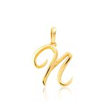 Pingente de Letra N de Ouro 18K Feminino