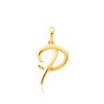 Pingente de Letra P de Ouro 18K Feminino