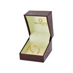 Anel Solitário Clássico Ouro 18K Zircônia 4mm