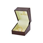 Anel Aparador de Ouro Amarelo 18K Vazado Diamantado
