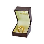 Anel de Ouro Amarelo 18K Entrelaçado com Detalhe Fios