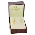 Brinco de Argola com Zircônias e Estrela em Ouro 18K 14mm