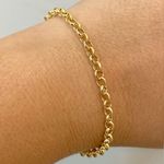 Pulseira de Ouro 18K Malha Portuguesa Tradicional