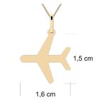 Pingente Personalizado de Avião em Ouro 18K