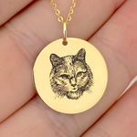 Pingente Gato Angorá em Ouro 18K com Nome Personalizável