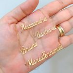 Gargantilha de Nome Personalizada Ouro 18K