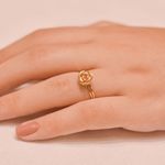 Anel Rosa em Ouro 18K Bicolor