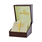 Pingente Crucifixo de Ouro Amarelo 18K Grande