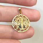 Pingente de Nossa Senhora Aparecida Ouro 18K Trabalhado