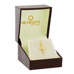 Pingente de Ouro 18K Crucifixo Bicolor