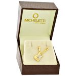 Pingente de Guitarra em Ouro 18K Bicolor