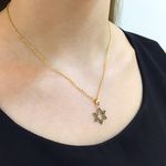 Pingente Estrela de Davi em Ouro 18K Esmaltado