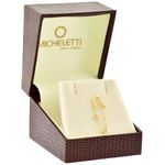 Alfinete de Ouro 18K com Argola para Pingente