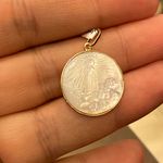 Pingente Nossa Senhora de Fátima Madrepérola Ouro 18K 18mm