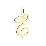 Pingente Letra E de Ouro 18K
