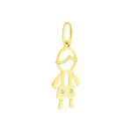 Pingente Filho Menino com Diamantes Ouro 18K