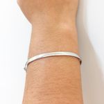 Bracelete de Ouro Branco 18K Feminino Anatômico