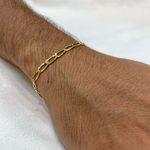 Pulseira Elos Alongados Ouro 18K 20cm