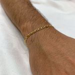 Pulseira de Ouro 18K Groumet Alongado 21cm 